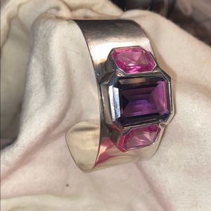 Beautiful purple and pink stone chunky bracelet